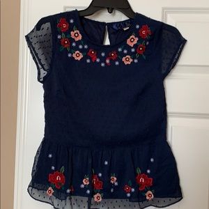 Francesca’s floral blouse